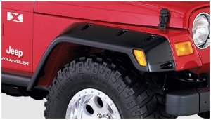 Jeep TJ Fender Flares - Front + Rear - Bushwacker - Max Pocket Style - Black - `97-`06