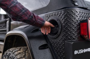 Jeep Wrangler Trail Armor Rear Corners - Bushwacker - Trail Armor Corner Guard - Matte Black - `97-`06