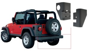 Jeep Wrangler Trail Armor Rear Corners - Bushwacker - Trail Armor Corner Guard - Matte Black - `97-`06
