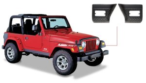 Jeep Wrangler Trail Armor Front Corners - Bushwacker - Trail Armor Corner Guard - Black - `97-`06