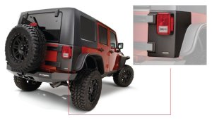 Jeep Wrangler Trail Armor Rear Corners - Bushwacker - Trail Armor Corner Guard - Black - `07-`18