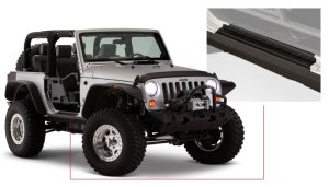 Jeep Wrangler Body Armor - Bushwacker - Trail Armor Rocker Panel - Black - `07-`18