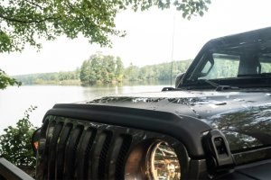 Jeep Wrangler Sport Hood Stone Guard - Front - Bushwacker - TrailArmor™ - Black - `18-`19