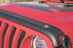 Jeep Wrangler Sport S Hood Stone Guard - Front - Bushwacker - TrailArmor™ - Black - `18-`19