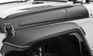 Jeep Wrangler Hood Armor - Bushwacker - Trail Armor, 3-Piece Set - Black - `18-`22