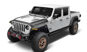 Jeep Wrangler Hood Armor - Bushwacker - Trail Armor, 3-Piece Set - Black - `18-`22
