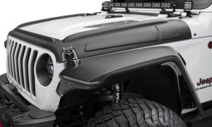 Jeep Wrangler Hood Armor - Bushwacker - Trail Armor, 3-Piece Set - Black - `18-`22