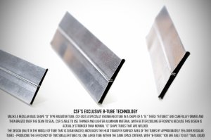 Jeep Wrangler Radiator - CSF - Heavy Duty (AT & MT) High-Performance All-Aluminum Radiator with 2-Row 42mm Core and B-Tube Technology - `05-`06