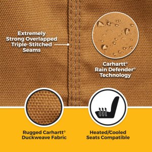 Jeep Wrangler JL Seat Cover - Covercraft - Carhartt SeatSaver Custom - Brown - `18-`25