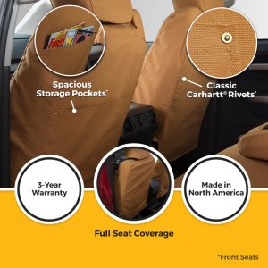 Jeep Wrangler JL Seat Cover - Covercraft - Carhartt SeatSaver Custom - Brown - `18-`25