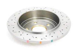 Jeep Commander Brake Rotors (1) - Rear - DBA - Street Series XGold, Drilled/Slotted - Gold - `06-`10