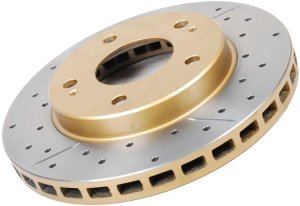 Jeep Liberty Brake Rotors (1) - Rear - DBA - XGold Drilled/Slotted Rotors - `03-`07