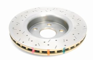 Jeep Commander Brake Rotor (1) - Front - DBA - 4000 Series XS Drilled/Slotted - Gold - `06-`10