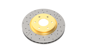 Jeep Liberty Brake Rotor (1) - Front - DBA - Street Series XGold Drilled & Slotted - Gold - `02-`07