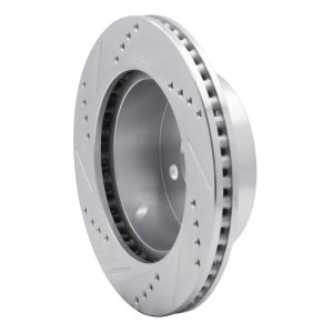 Jeep Cherokee Brake Rotor (1) - Front Right - DFC - Drilled & Slotted - Silver - `99-`06