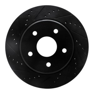 Jeep J8 Brake Rotor (1) - Front Left - DFC - Drilled & Slotted - Black - `08-`12 Jeep J8 Brake Rotor (1) - Front Left - DFC - Drilled & Slotted - Black - `08-`12