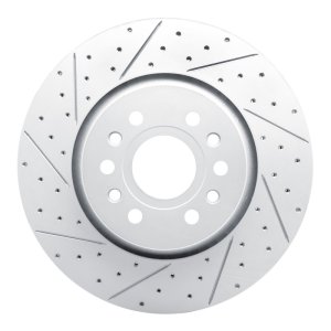 Jeep Grand Wagoneer L Brake Rotor (1) - Front Left - DFC - Geoperformance Rotor - Drilled and Slotted - `21-`25