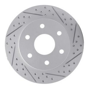 Jeep Wagoneer Brake Rotor (1) - Front Right - DFC - Drilled & Slotted Geoperformance - `21-`25
