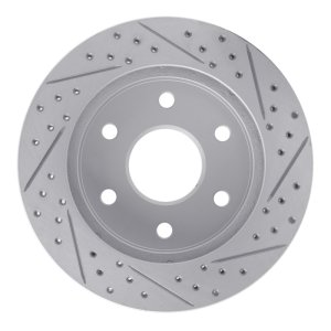Jeep Wagoneer Brake Rotor (1) - Front Right - DFC - Drilled & Slotted Geoperformance - `21-`25
