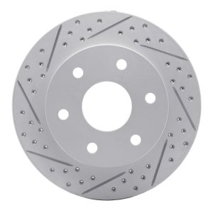 Jeep Grand Wagoneer Brake Rotor (1) - Rear Left - DFC - Drilled & Slotted Geoperformance - `21-`25