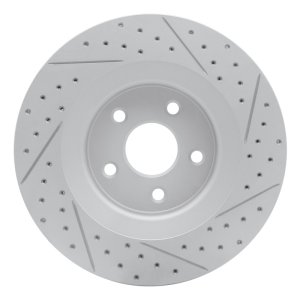 Jeep Grand Cherokee Brake Rotor (1) - Front Left - DFC - Geoperformance Drilled & Slotted - `06-`10