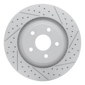 Jeep Grand Cherokee Brake Rotor (1) - Front Right - DFC - Drilled & Slotted Geoperformance - `06-`10