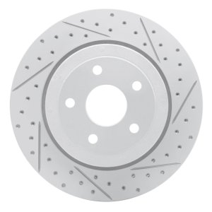 Jeep Grand Cherokee Brake Rotor (1) - Rear Right - DFC - Geoperformance Drilled & Slotted - `06-`10