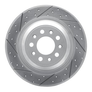 Jeep Cherokee Brake Rotor (1) - Rear Left - DFC - Geoperformance Drilled & Slotted - `14-`23