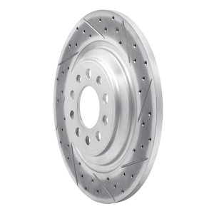 Jeep Cherokee Brake Rotors (1) - Rear Right - DFC - Drilled & Slotted Geoperformance - `14-`23