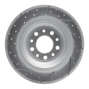 Jeep Cherokee Brake Rotors (1) - Rear Right - DFC - Drilled & Slotted Geoperformance - `14-`23
