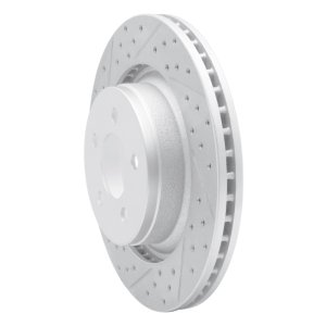 Jeep Liberty Brake Rotor (1) - Front Left - DFC - Drilled & Slotted Geoperformance - `11-`12