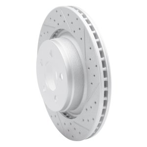 Jeep Liberty Brake Rotor (1) - Front Right - DFC - Drilled & Slotted Geoperformance - `11-`12