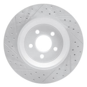Jeep Liberty Brake Rotor (1) - Front Right - DFC - Drilled & Slotted Geoperformance - `11-`12