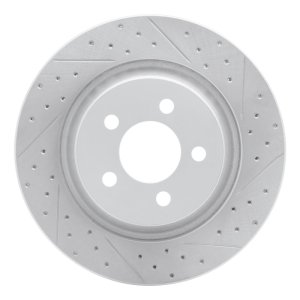 Jeep Liberty Brake Rotor (1) - Front Right - DFC - Drilled & Slotted Geoperformance - `11-`12