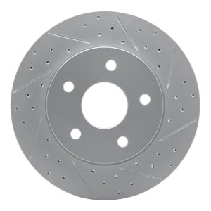 Jeep Grand Cherokee Brake Rotor (1) - Front Right - DFC - Drilled & Slotted Geoperformance - `99-`04
