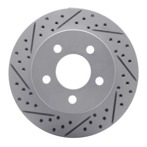 Jeep Wrangler Brake Rotor (1) - Front Left - DFC - Geoperformance Drilled & Slotted - `99-`06
