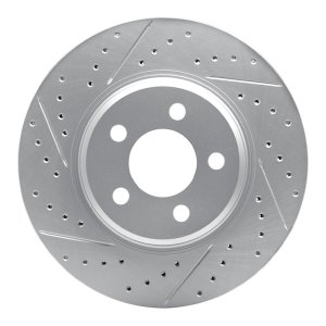 Jeep Liberty Brake Rotor (1) - Front Left - DFC - Geoperformance, Drilled & Slotted - `02-`07