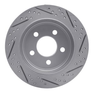 Jeep TJ Brake Rotor (1) - Rear Left - DFC - Drilled & Slotted Geoperformance - `03-`07