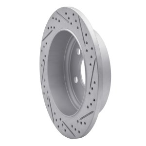 Jeep TJ Brake Rotor (1) - Rear Left - DFC - Drilled & Slotted Geoperformance - `03-`07