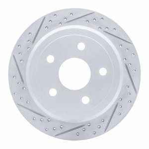 Jeep Wrangler Brake Rotor (1) - Rear Left - DFC - Drilled & Slotted Geoperformance - `07-`18