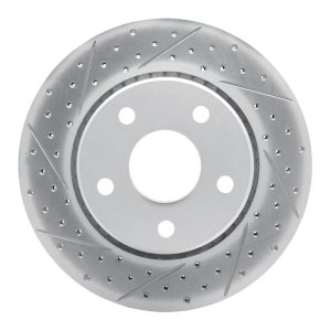 Jeep Wrangler Brake Rotor (1) - Front Left - DFC - Drilled & Slotted Geoperformance Rotor - `07-`18