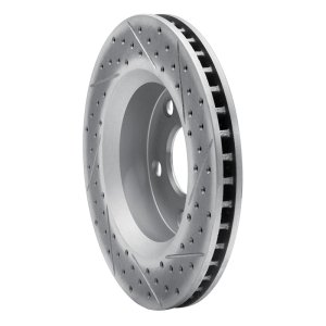 Jeep Wrangler Brake Rotor (1) - Front Left - DFC - Drilled & Slotted Geoperformance Rotor - `07-`18