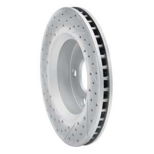 Jeep Wrangler Brake Rotor (1) - Front Right - DFC - Geoperformance Drilled & Slotted - `07-`18