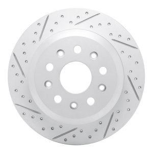 Jeep Wrangler Brake Rotor (1) - Rear Left - DFC - Geoperformance Drilled & Slotted - `18-`25