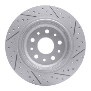 Jeep Wrangler Brake Rotor (1) - Rear Left - DFC - Drilled & Slotted Geoperformance - `18-`25