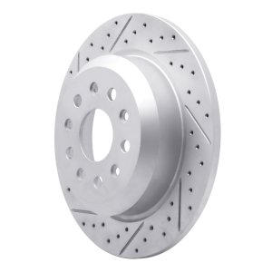 Jeep Wrangler Brake Rotor (1) - Rear Left - DFC - Drilled & Slotted Geoperformance - `18-`25