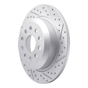 Jeep Wrangler Brake Rotor (1) - Rear Right - DFC - Geoperformance + Drilled and Slotted - `18-`25