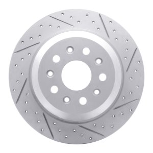 Jeep Wrangler Brake Rotor (1) - Rear Right - DFC - Geoperformance + Drilled and Slotted - `18-`25