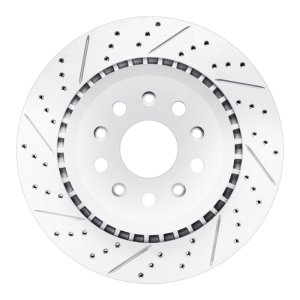 Jeep Wrangler Brake Rotor (1) - Rear Left - DFC - Drilled & Slotted Geoperformance - `20-`25