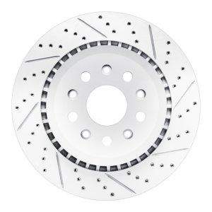 Jeep Gladiator Brake Rotor (1) - Rear Right - DFC - Geoperformance Drilled & Slotted - `20-`25